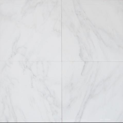 white marble with gray veins.